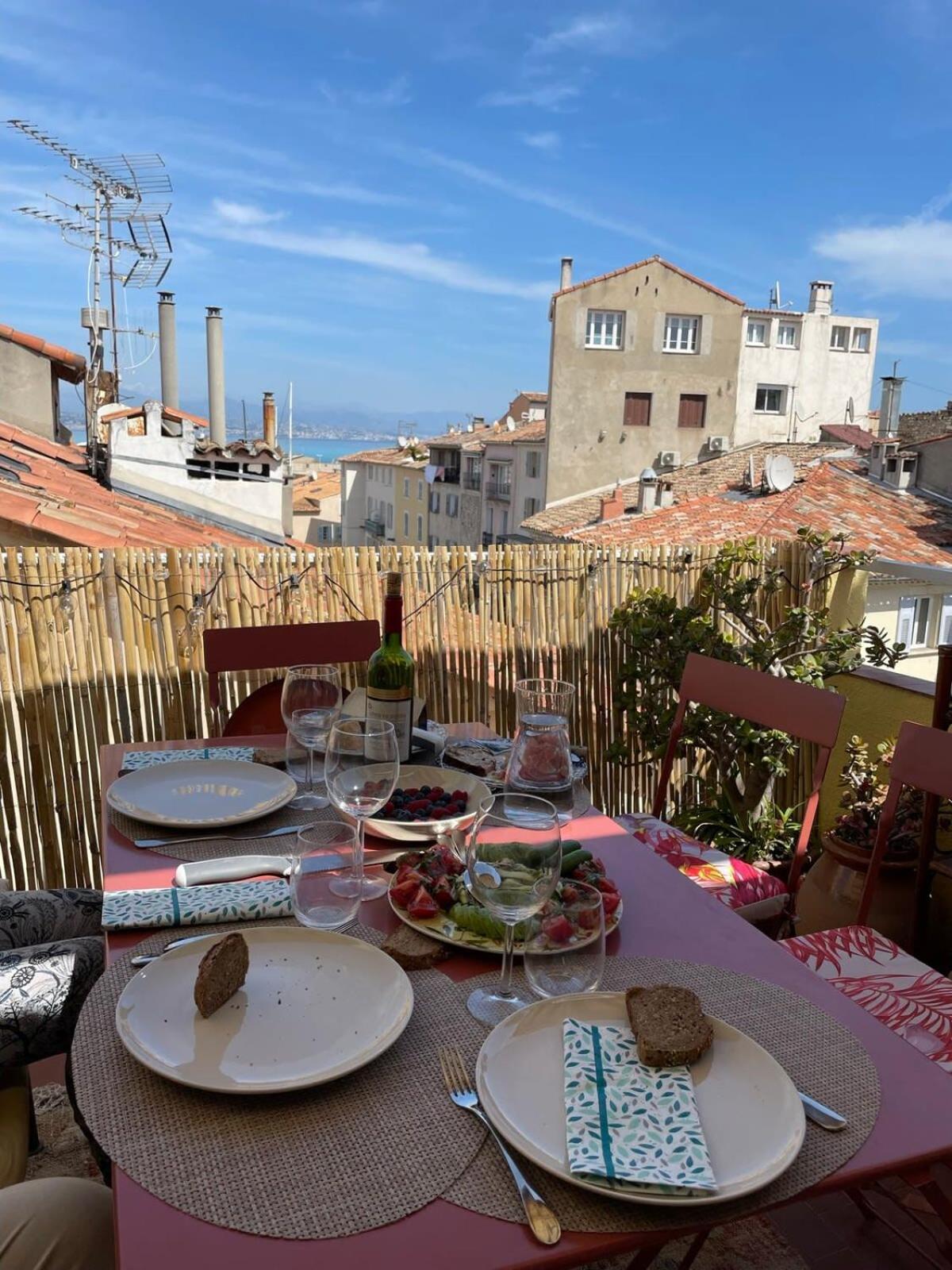 06M - Old Antibes Beautiful Duplex Terrace With Sea View 아파트 외부 사진