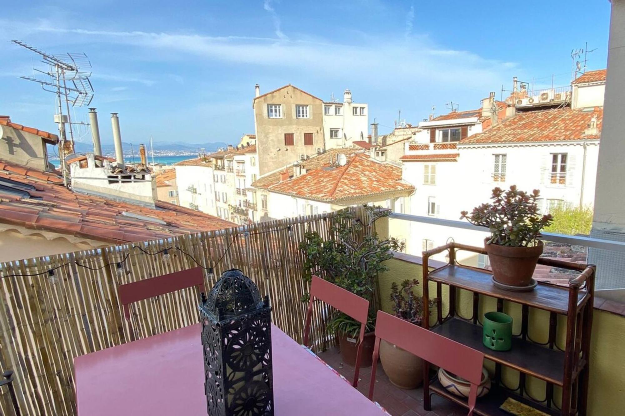 06M - Old Antibes Beautiful Duplex Terrace With Sea View 아파트 외부 사진