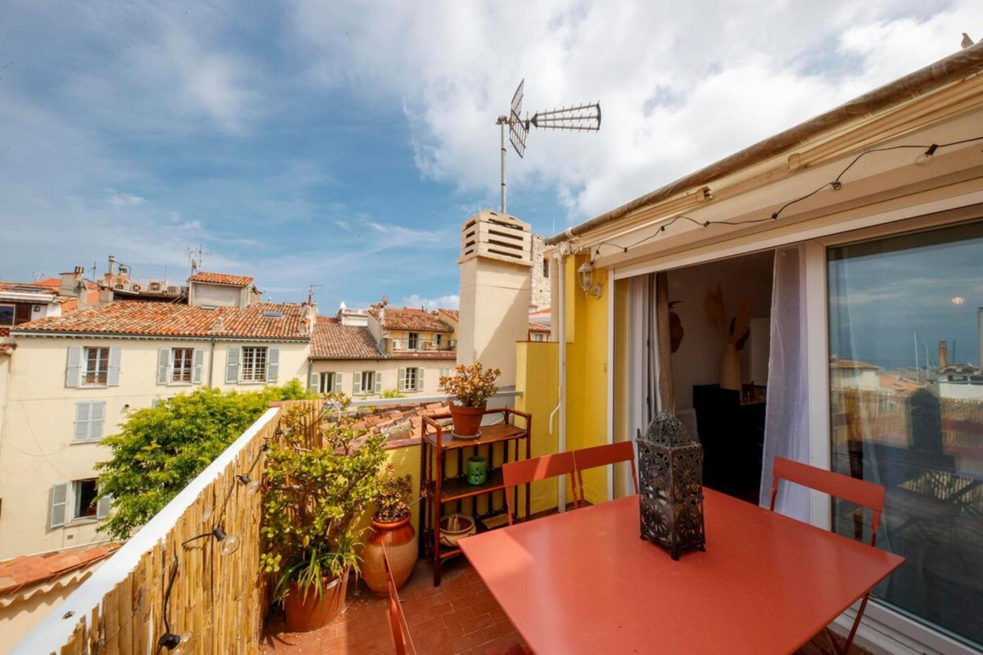06M - Old Antibes Beautiful Duplex Terrace With Sea View 아파트 외부 사진